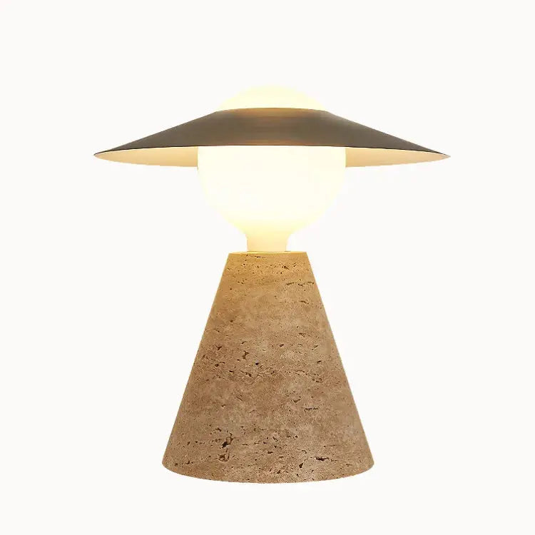 Kadiyevka Scandinavian Travertine & Opal Glass Lamp | Aili